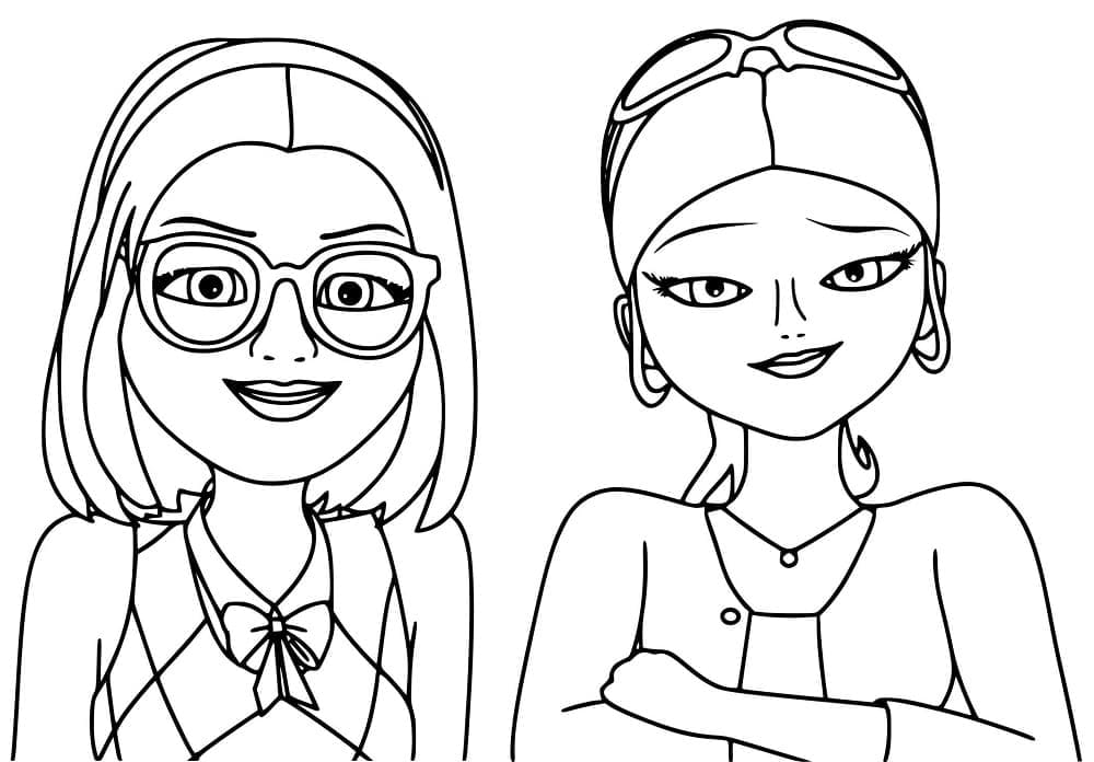 ζωγραφική Η Sabrina και η Chloe από το Miraculous Ladybug