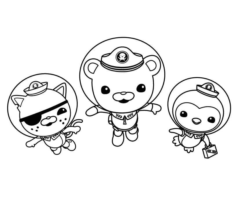 ζωγραφική Octonauts με δυνατότητα εκτύπωσης για παιδιά