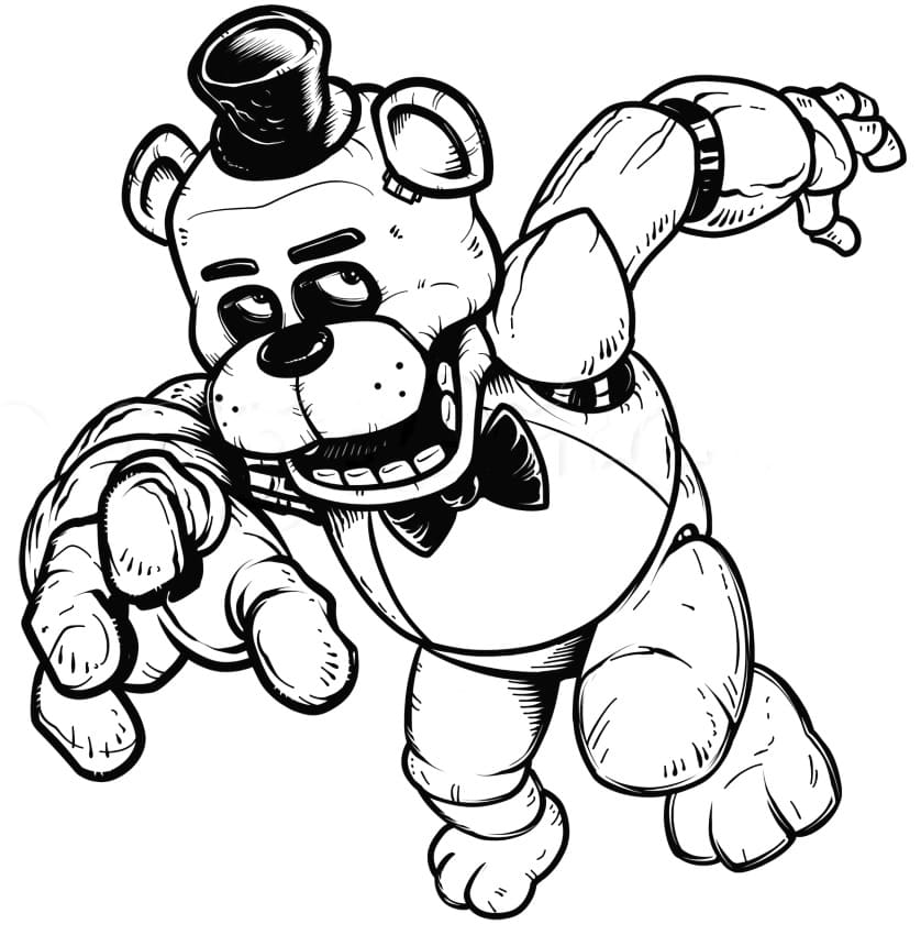 ζωγραφική Περίγραμμα Withered Freddy