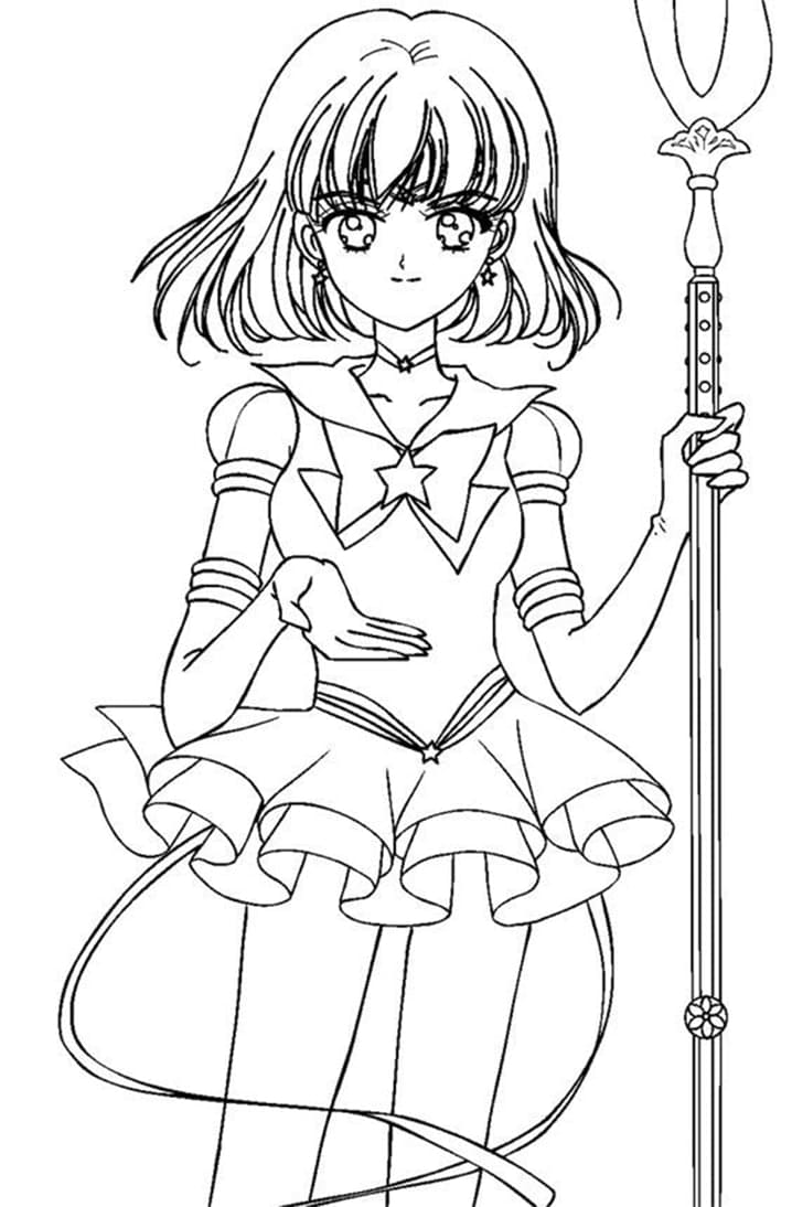 ζωγραφική Sailor Saturn από Anime Sailor Moon