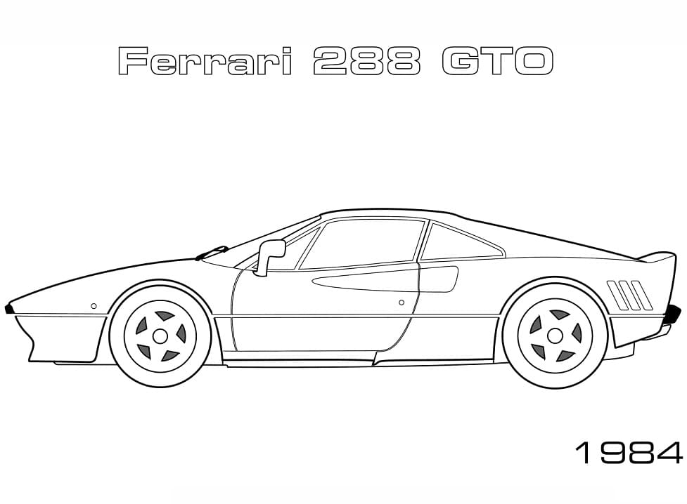 ζωγραφική 1984 Ferrari 288 GTO