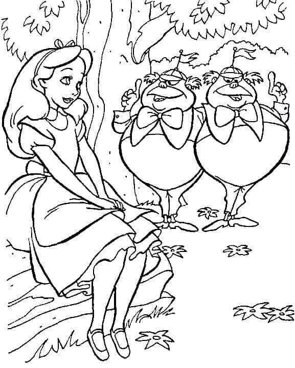 ζωγραφική Αλίκη, Tweedledum και Tweedledee