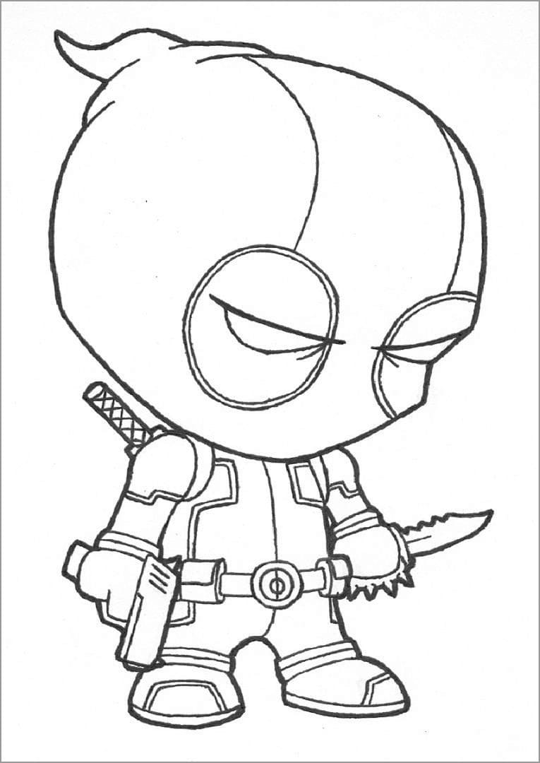 ζωγραφική Chibi Deadpool