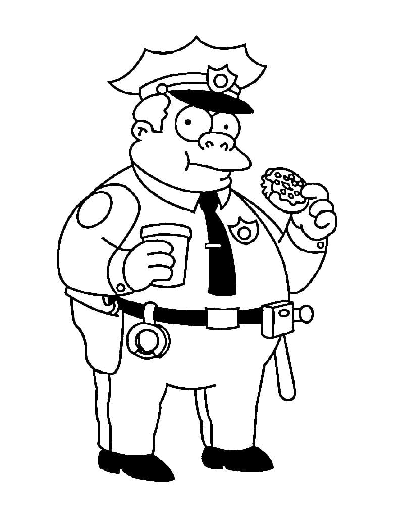 ζωγραφική Chief Wiggum από The Simpsons