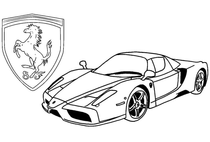 ζωγραφική Εκτυπώσιμο Ferrari