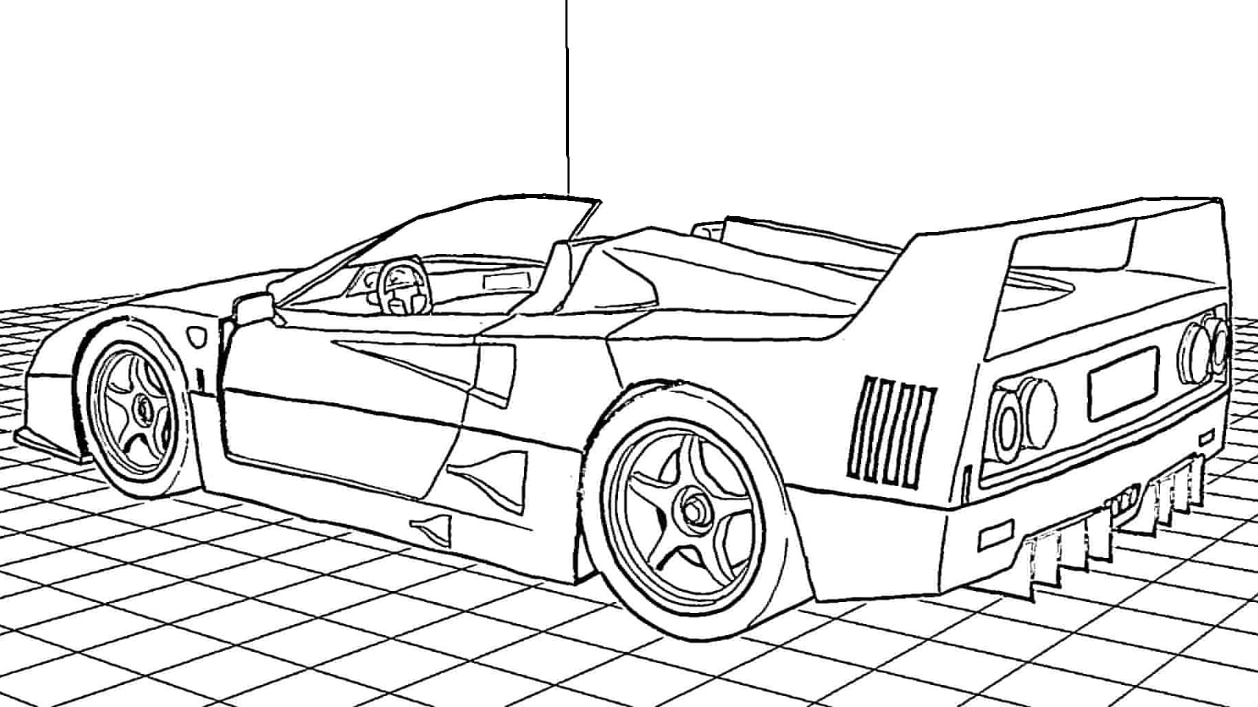 ζωγραφική Ferrari F40 LM Αράχνη