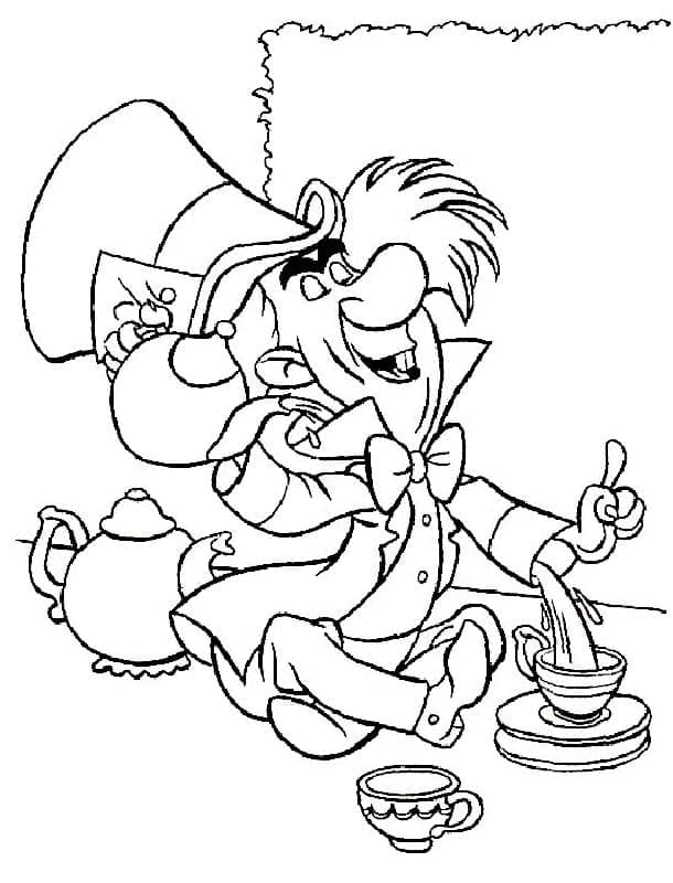 ζωγραφική Mad Hatter από την Αλίκη στη Χώρα των Θαυμάτων