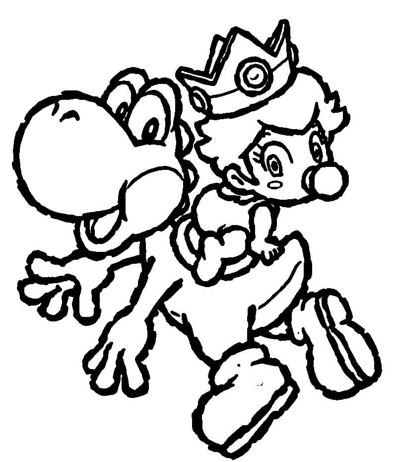 ζωγραφική Ο Yoshi και η πριγκίπισσα Peach