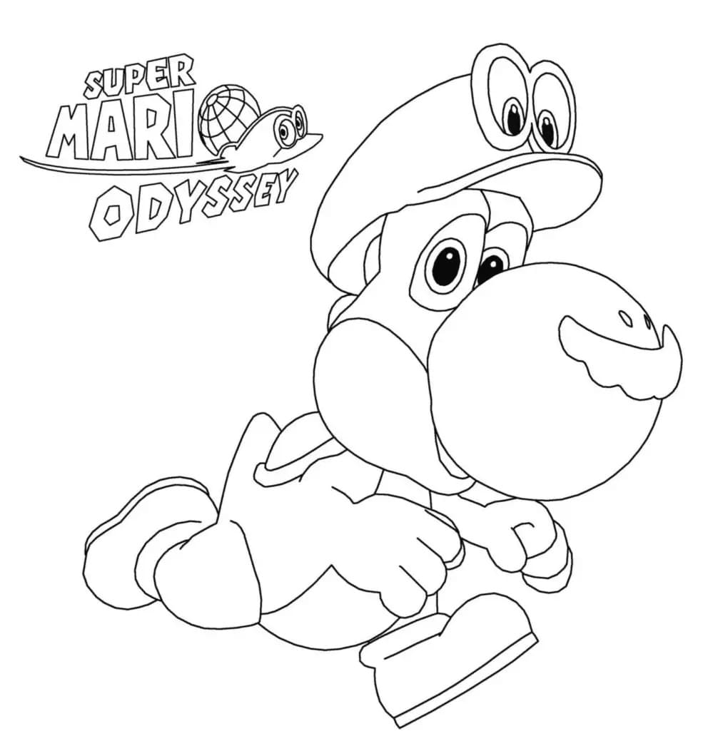 ζωγραφική Ο Yoshi στο Super Mario Odyssey