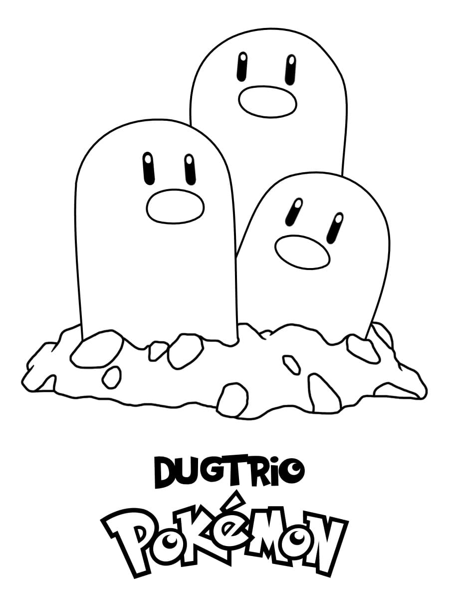 ζωγραφική Pokemon Dugtrio