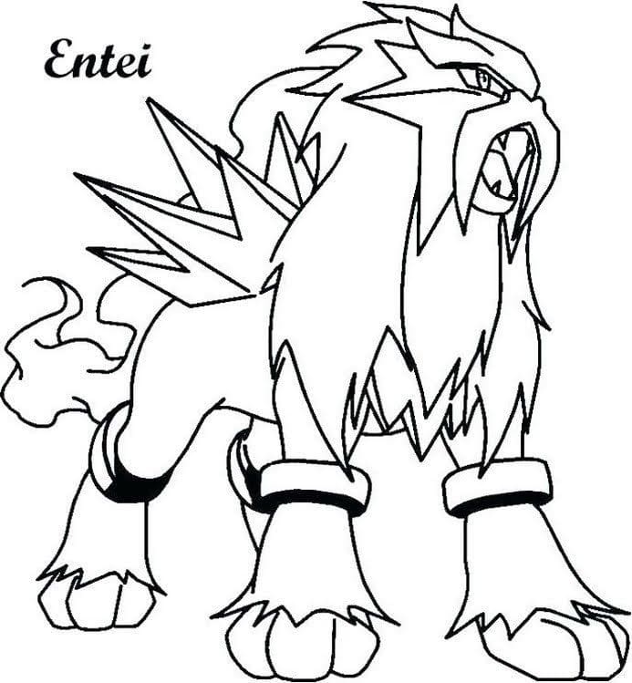 ζωγραφική Pokemon Entei