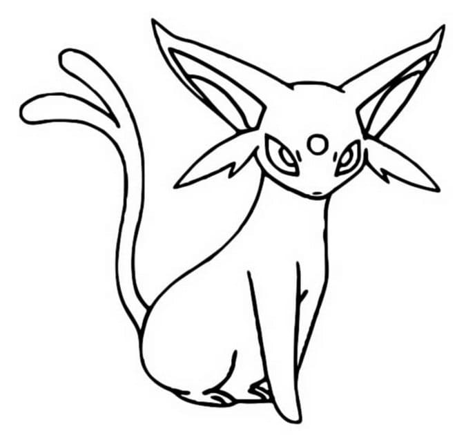 ζωγραφική Pokemon Espeon