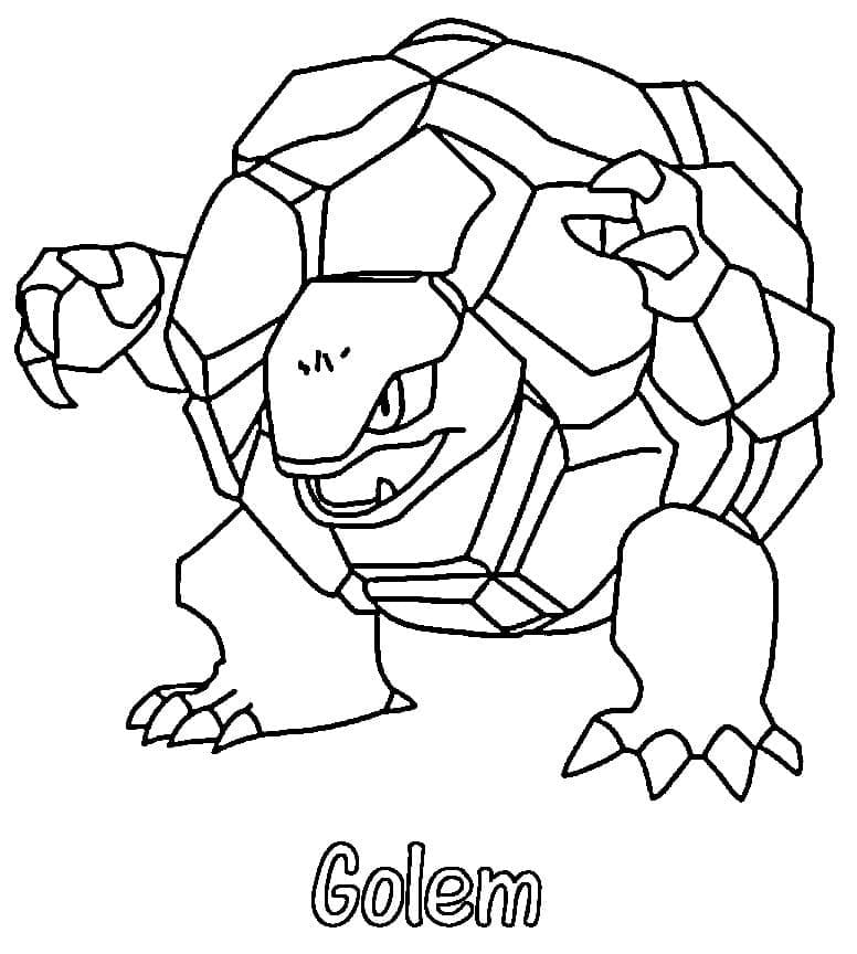 ζωγραφική Pokemon Golem