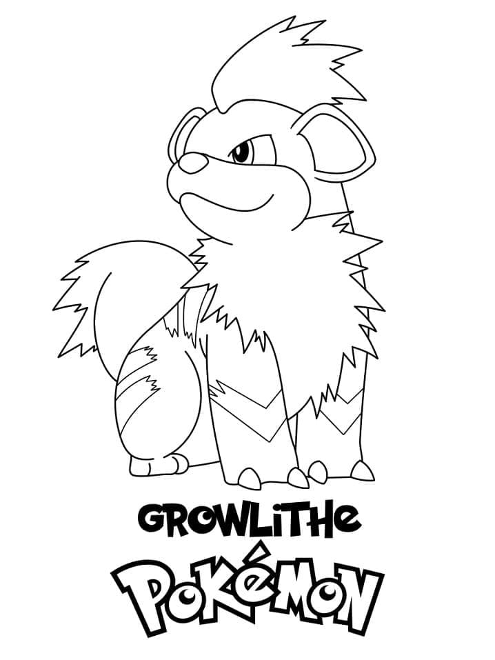 ζωγραφική Pokemon Growlithe