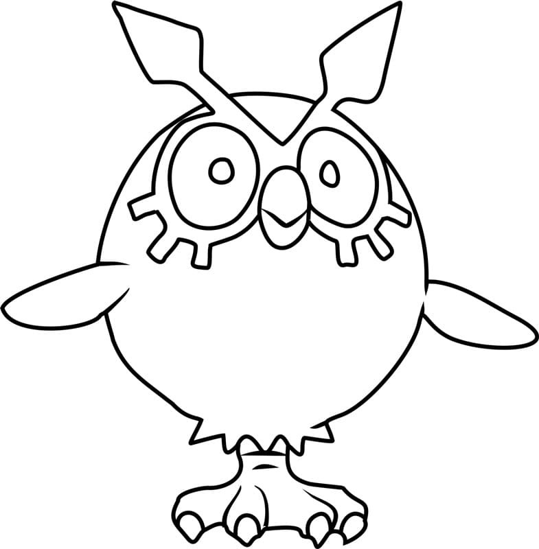 ζωγραφική Pokemon Hoothoot