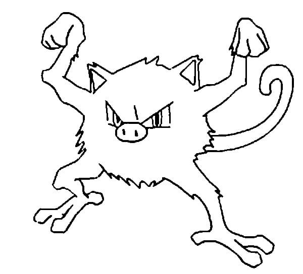 ζωγραφική Pokemon Mankey