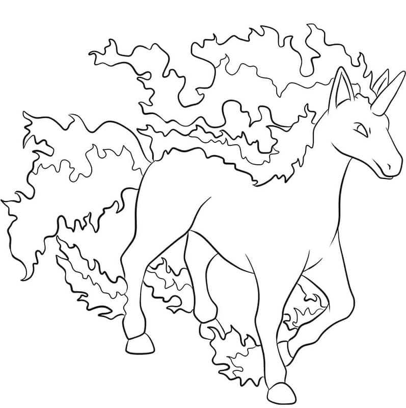 ζωγραφική Pokemon Rapidash