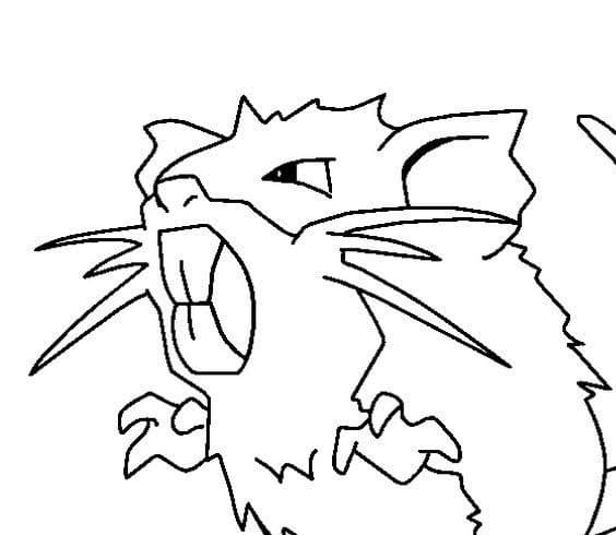 ζωγραφική Pokemon Raticate
