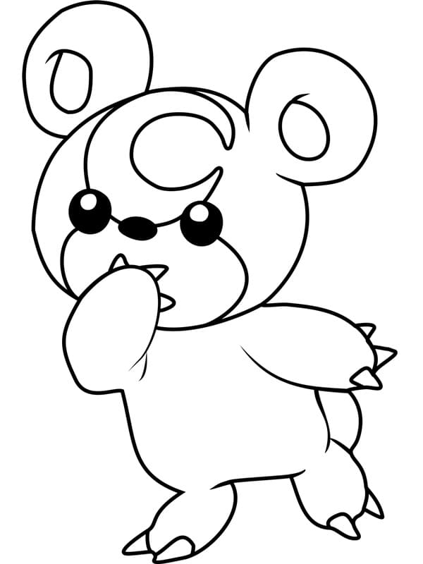 ζωγραφική Pokemon Teddiursa