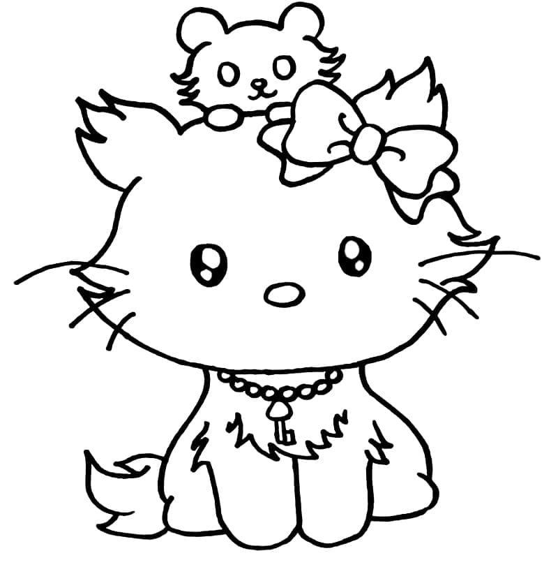 ζωγραφική Sanrio γοητευτική γατούλα και ζάχαρη