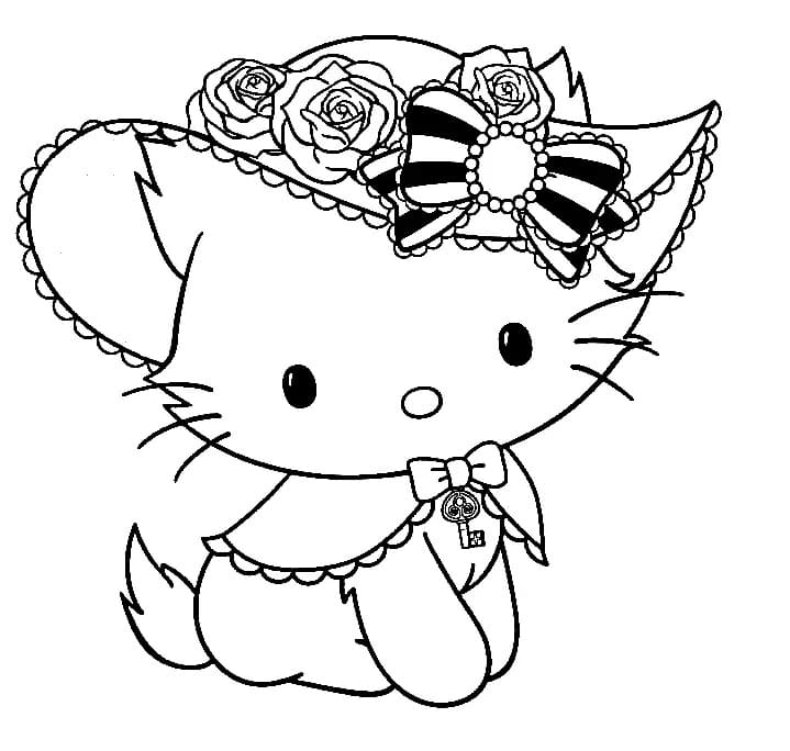 ζωγραφική sanrio γοητευτική γατούλα