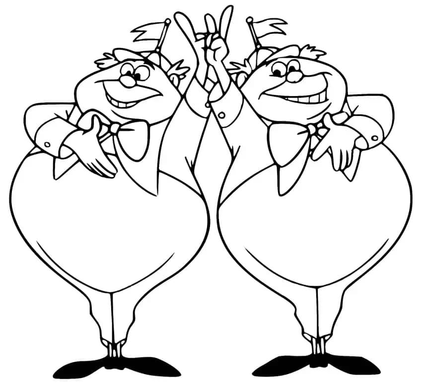 ζωγραφική Tweedledee και Tweedledum