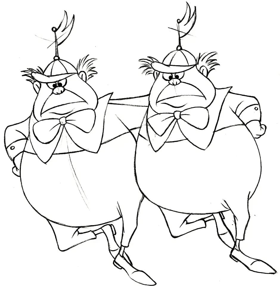 ζωγραφική Tweedledum και Tweedledee