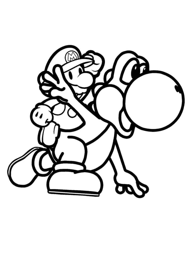 ζωγραφική Yoshi και Mario