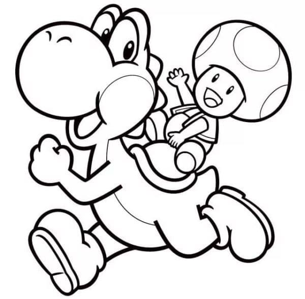 ζωγραφική Yoshi και Toad