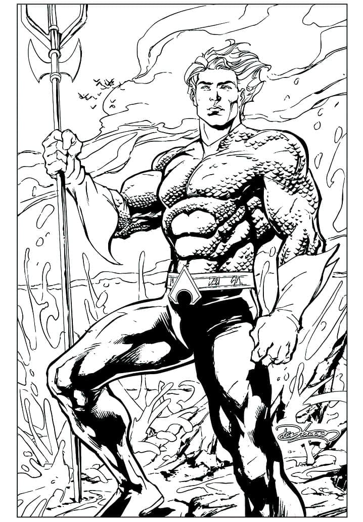 ζωγραφική Aquaman από την DC Comic