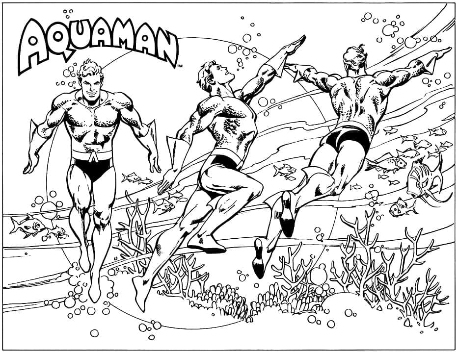 ζωγραφική Aquaman Δωρεάν Εκτύπωση