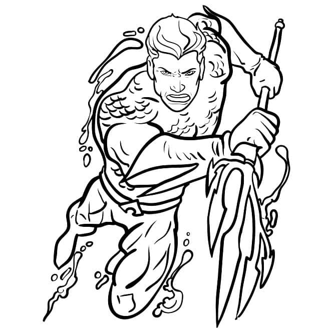 ζωγραφική Aquaman Εκτυπώσιμο για Παιδιά