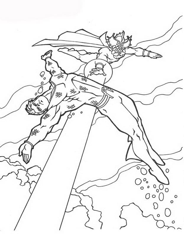 ζωγραφική Aquaman και Ocean Master