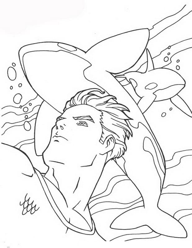 ζωγραφική Aquaman και όρκες