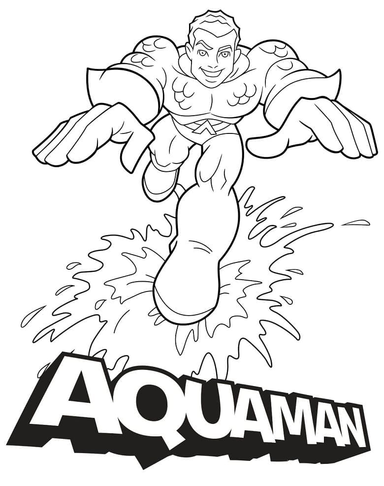 ζωγραφική Aquaman σε κινούμενα σχέδια