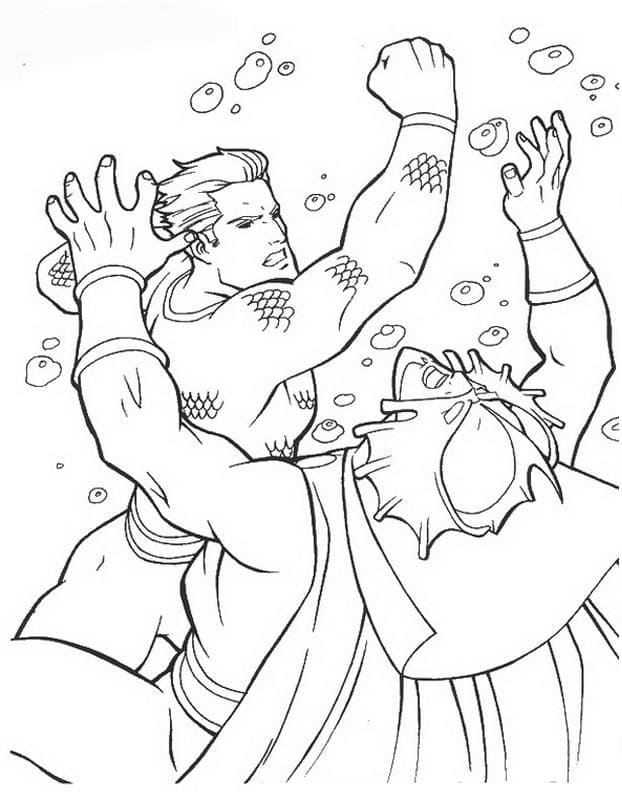 ζωγραφική Aquaman vs Ocean Master