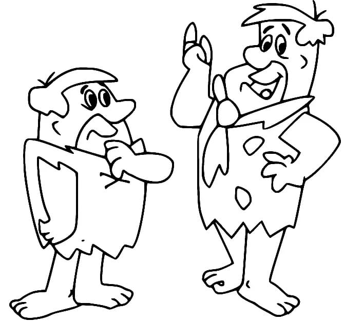 ζωγραφική Barney και Φρεντ