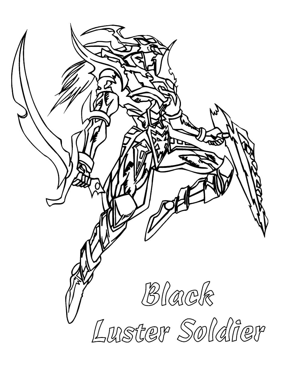 ζωγραφική Black Luster Soldier από το Yu-Gi-Oh