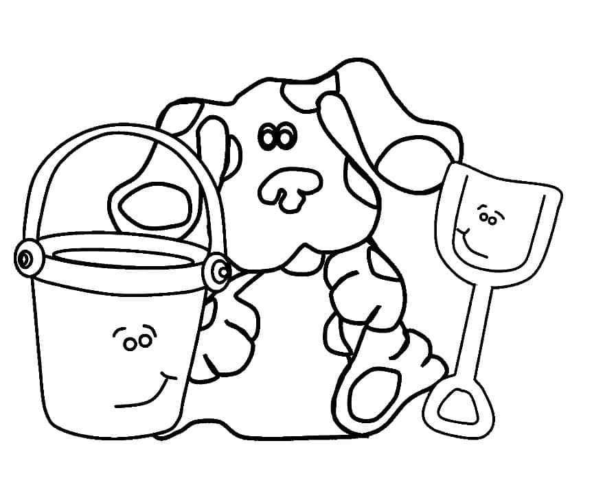 ζωγραφική Μπλε με Shovel και Pail