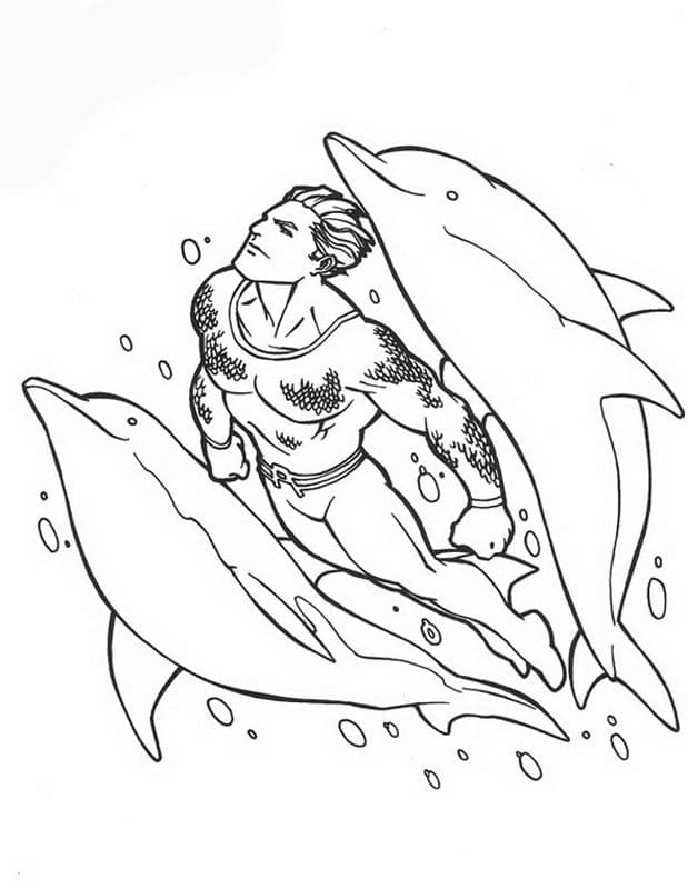 ζωγραφική Δελφίνια και Aquaman