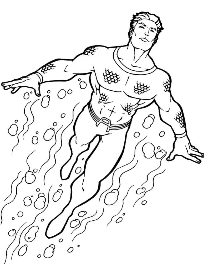 ζωγραφική Εκτυπώσιμο Aquaman