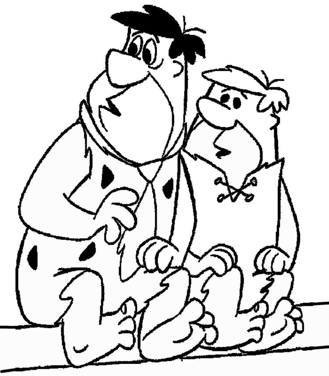 ζωγραφική Φρεντ Φλίντστοουν και Barney Rubble