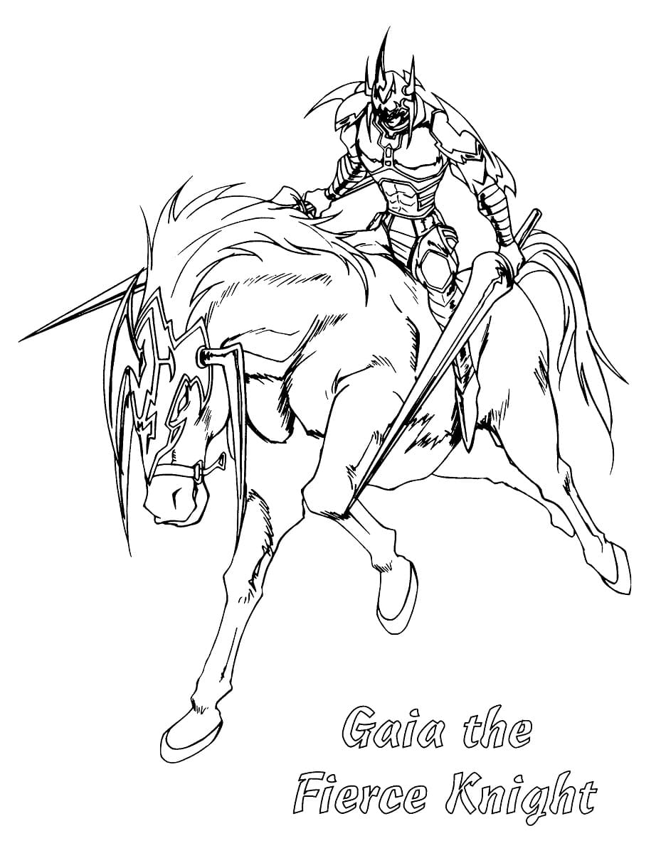 ζωγραφική Gaia The Fierce Knight Yu-Gi-Oh