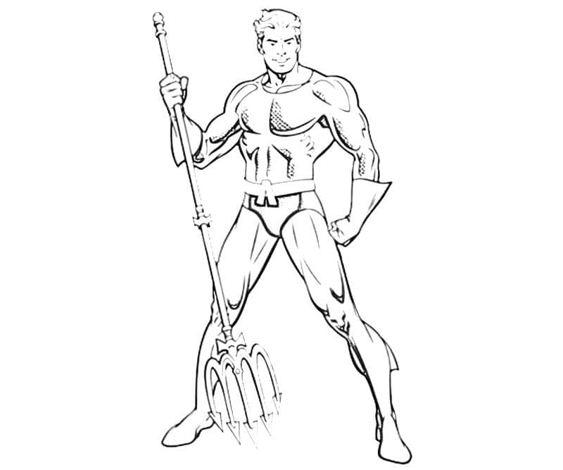 ζωγραφική Ο Aquaman κρατά την τρίαινα