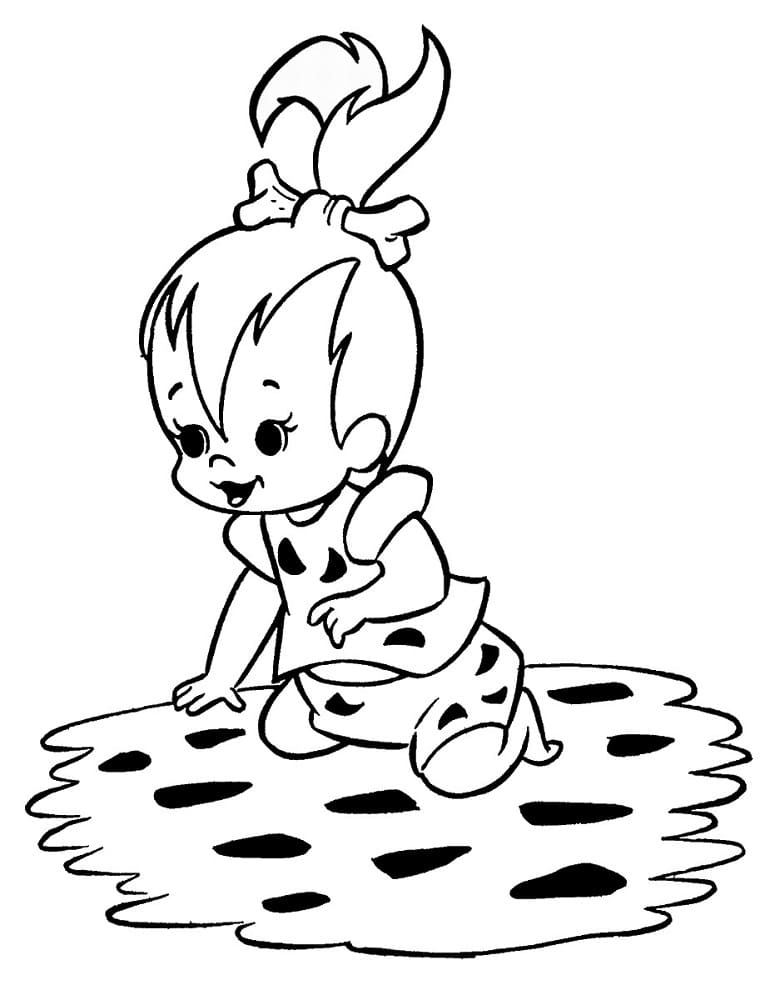 ζωγραφική Pebbles Flintstone από το Οι Φλίντστοουνς