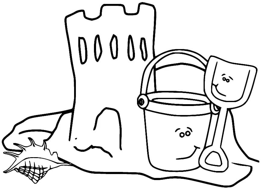 ζωγραφική Shovel and Pail από το Τα στοιχεία της Μπλου