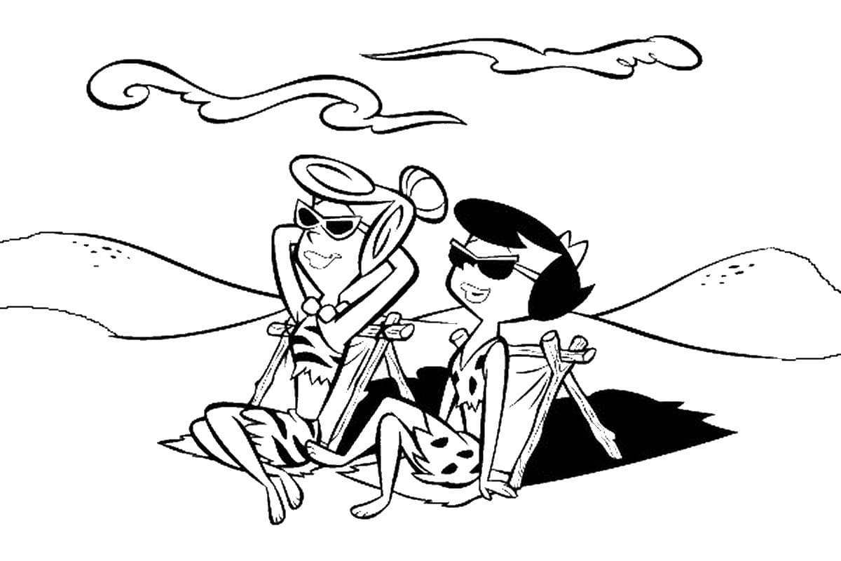 ζωγραφική Βίλμα Φλίντστοουν και Betty Rubble