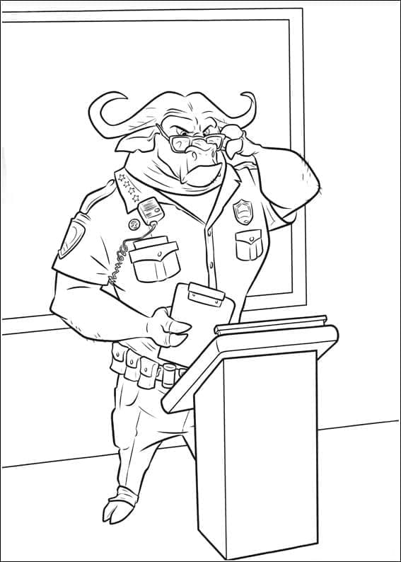 ζωγραφική Chief Bogo από τη Ζωούπολη