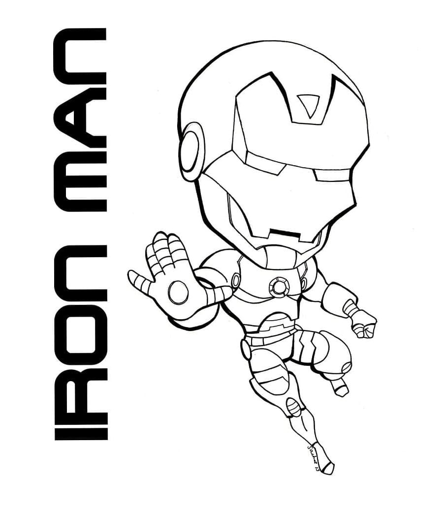 ζωγραφική Chibi Iron Man