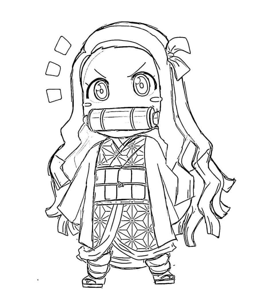 ζωγραφική Χαριτωμένο Chibi Nezuko